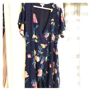 Leith floral wrap dress